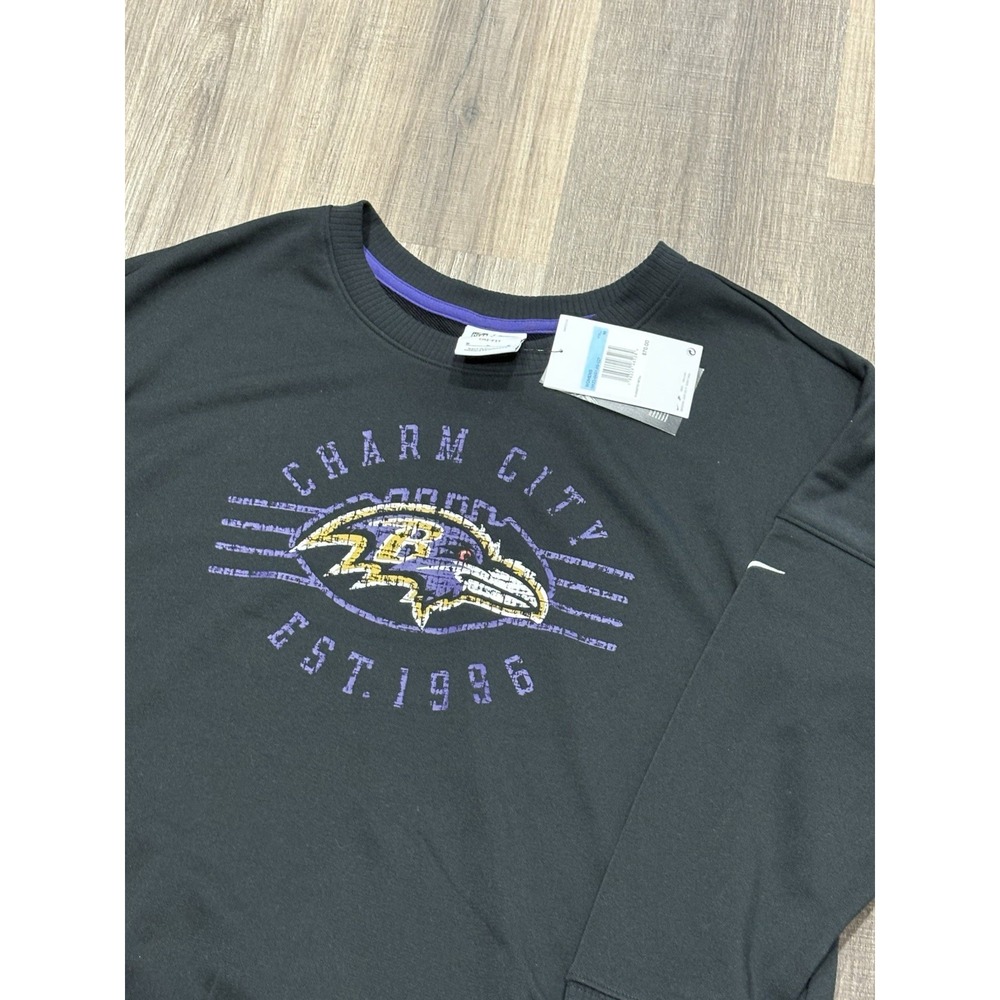 NFL Nike Ladies‎ Ravens Football Cropped Sweatshirt Size Medium NWT